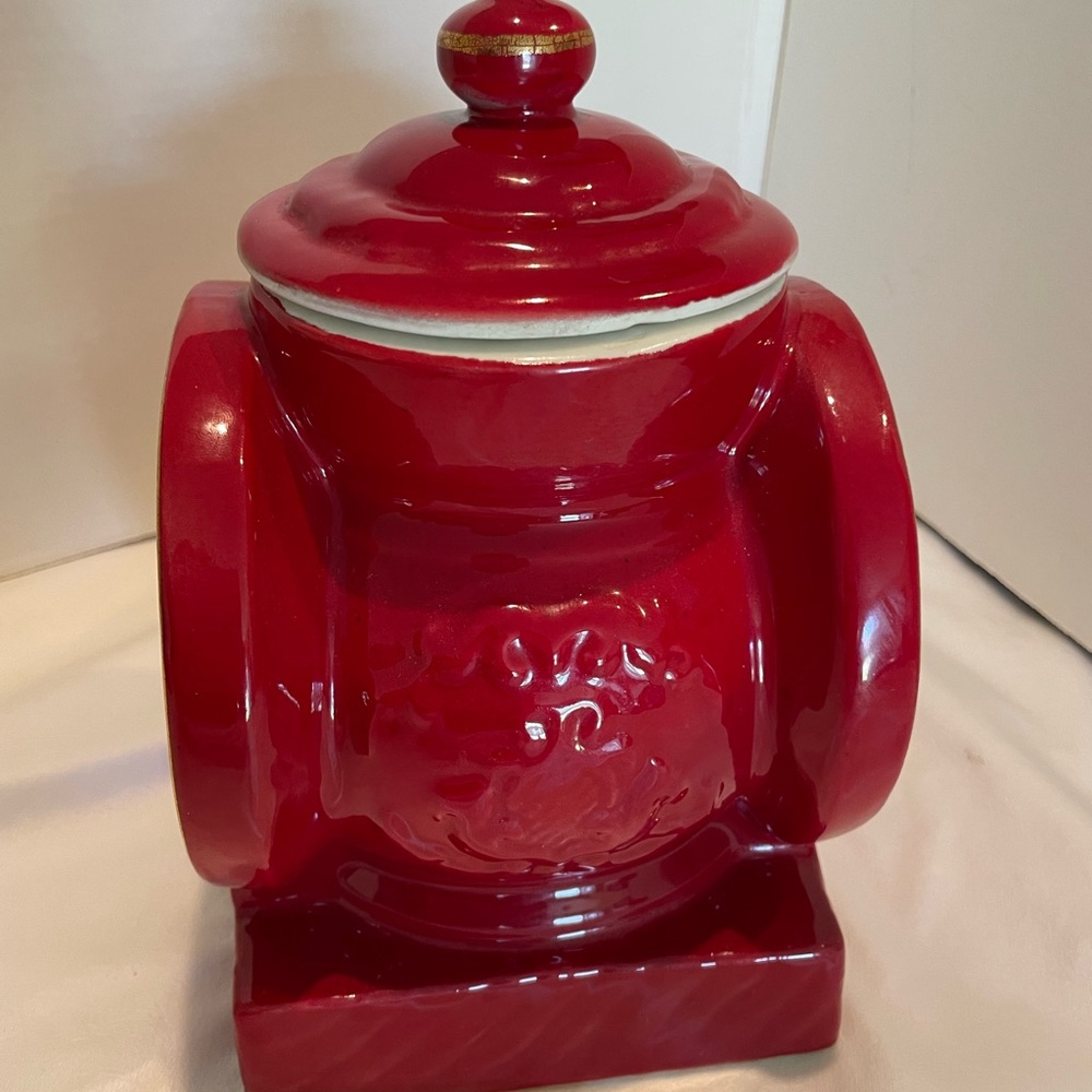 Vtg House of Webster Ceramic Coffee Grinder Mill Cookie Jar Farmhouse Country